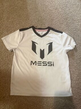 Kids White Short-Sleeve Sports Top